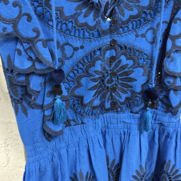SEA New York - Blue &  Black Embroidered Dress - BRAND NEW - Size 8 - Picture 4 of 6